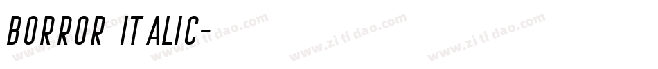 Borror Italic字体转换